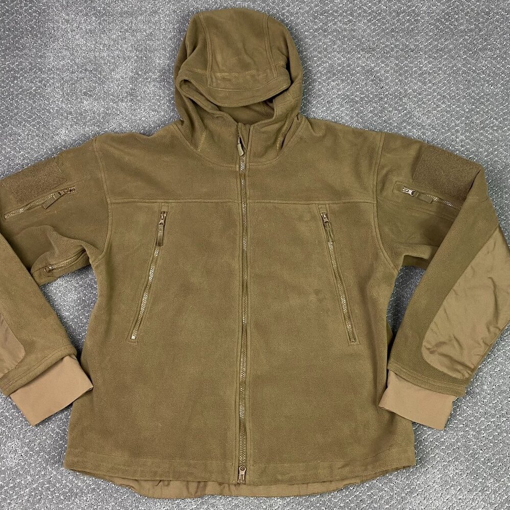 Condor Sierra Hooded Fleece Jacket Men's 3XL Coyote Brown Tan Tactical Utility